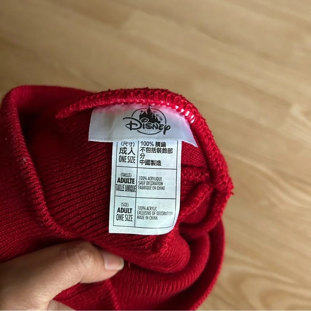 Disney Parks Mickey Mouse Red Fleece Beanie OS